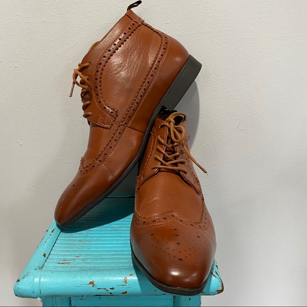 ASOS Lace Up Wing Tip Boots Size 9